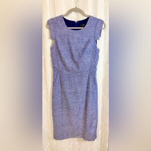 J. Crew 365 |  Blue Denim Cap Sleeve Midi Dress | Size 4
